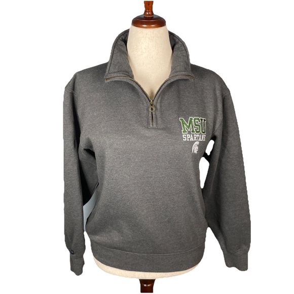 Jansport Tops - Jansport 1/4 Zip Sweatshirt Pullover Womens Size Medium Michigan State MSU